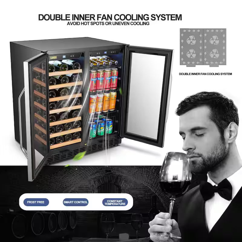 30 in. Dual Zone Beverage and Wine Cooler U700