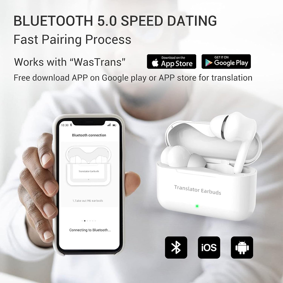 Wireless Translator Earbuds with APP M6881