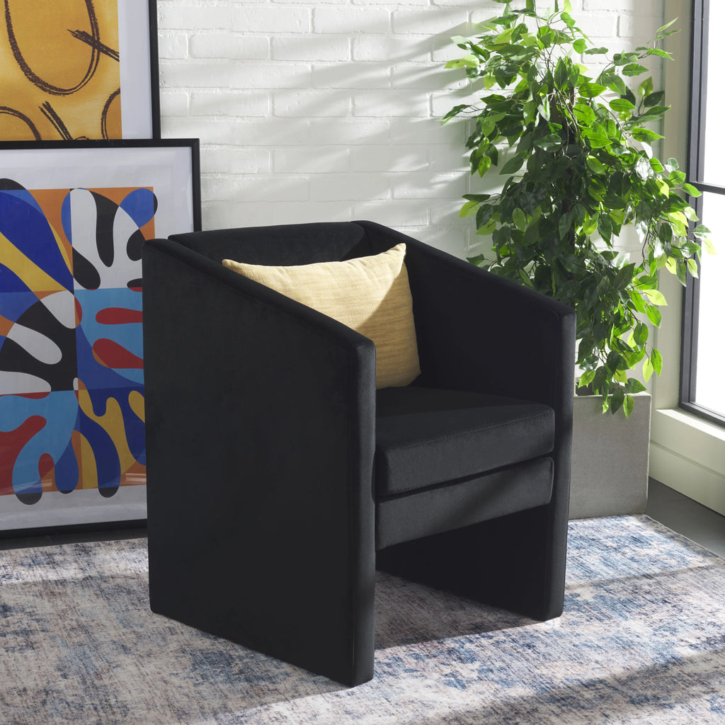 Black Velvet Accent Chairs S393381