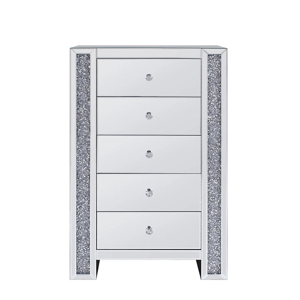 5 Drawer Mirrored Console Table L94967