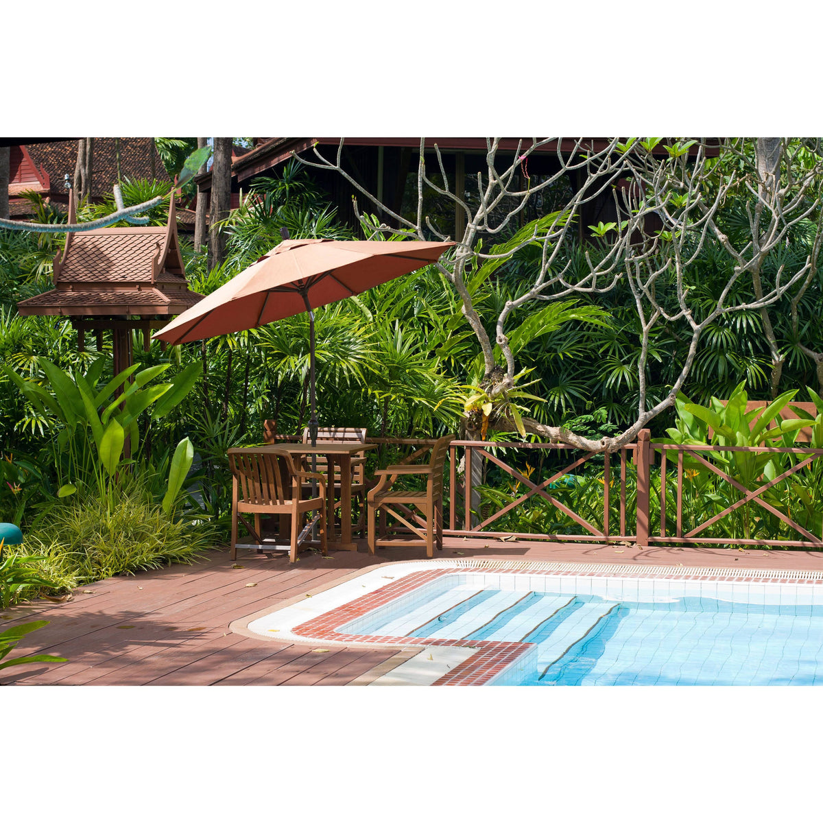 9ft. Aluminum Market Umbrella Auto Tilt M3701