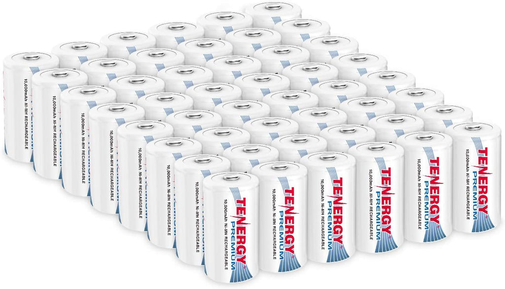 12 Pack D Size 10,000mAh NiMH Rechargeable Batteries C2354
