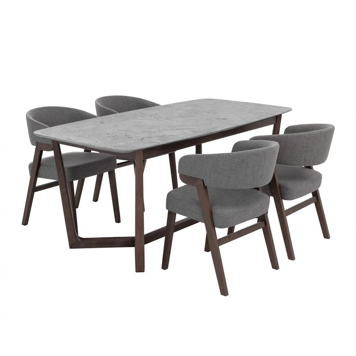 70.5" Wood & Faux Marble Dining Table B871