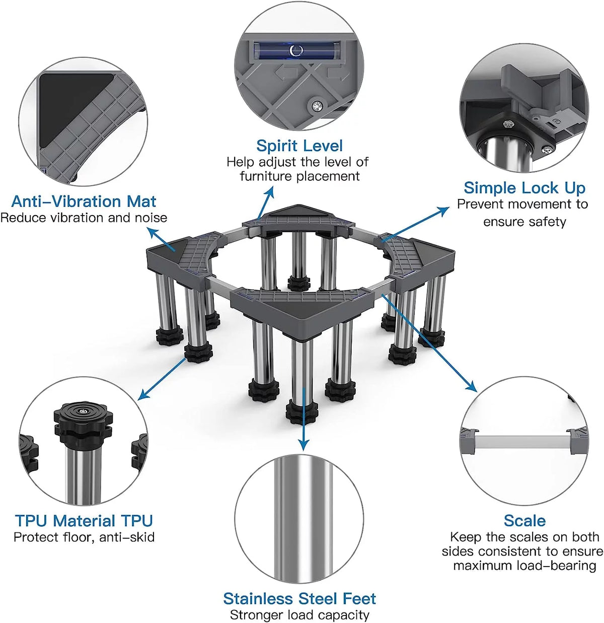 Adjustable Heavy Duty Fridge Stand K258