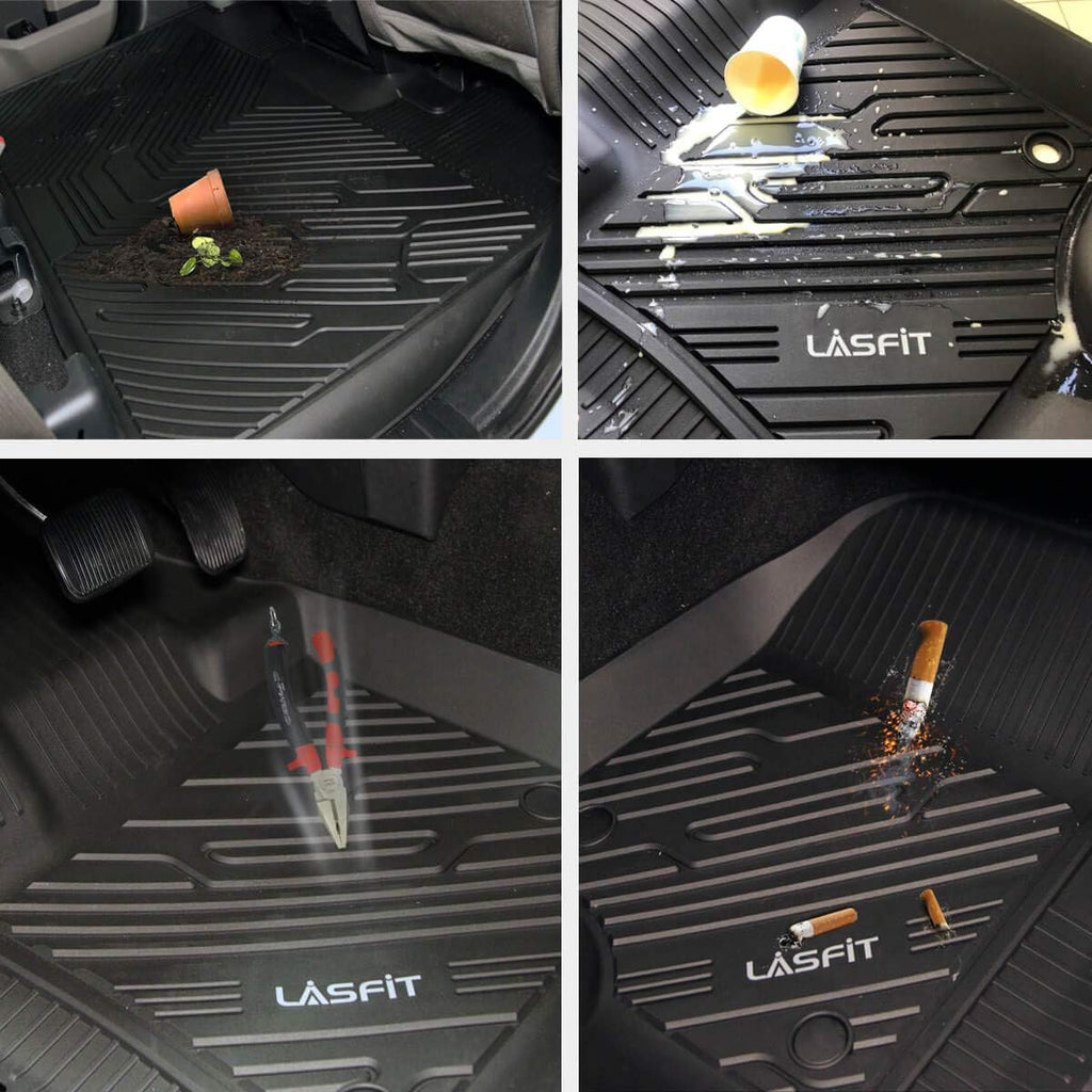 Black All Weather TPE Car Floor Mats N8269