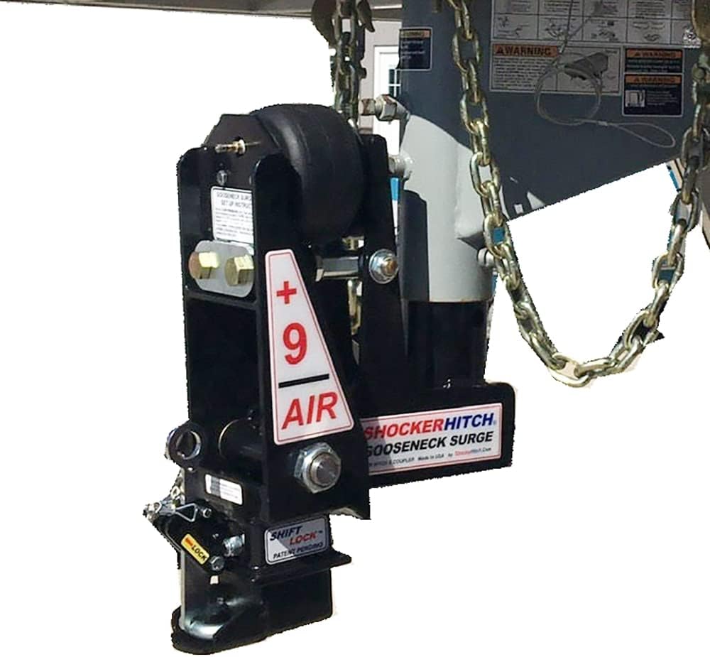 Gooseneck Air Hitch & Coupler, Round 3-15/16" Angled Pin 30K Coupler 9" Offset Y77104