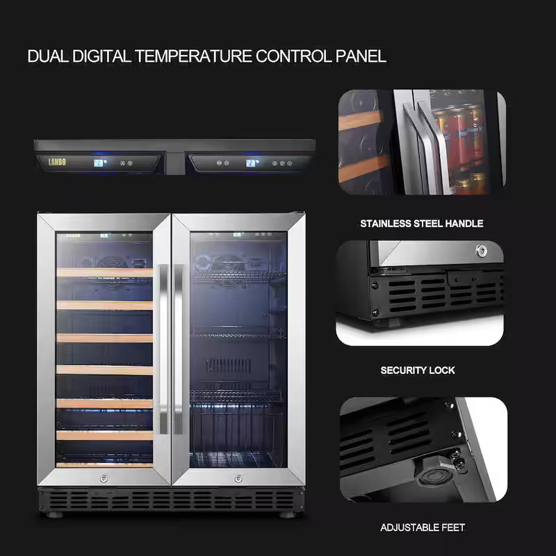 30 in. Dual Zone Beverage and Wine Cooler U700