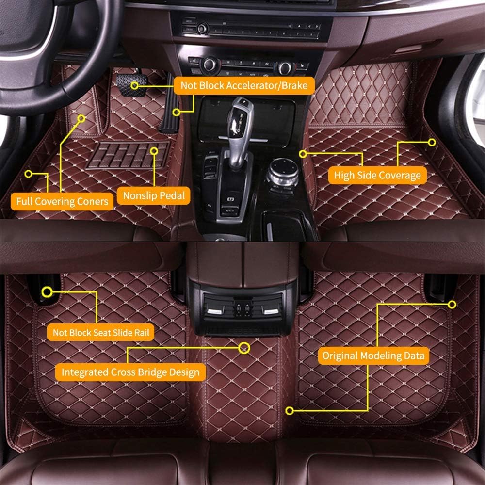 Custom Car Floor Mats Waterproof Anti-Skid Leather Full Coverage Set W7858