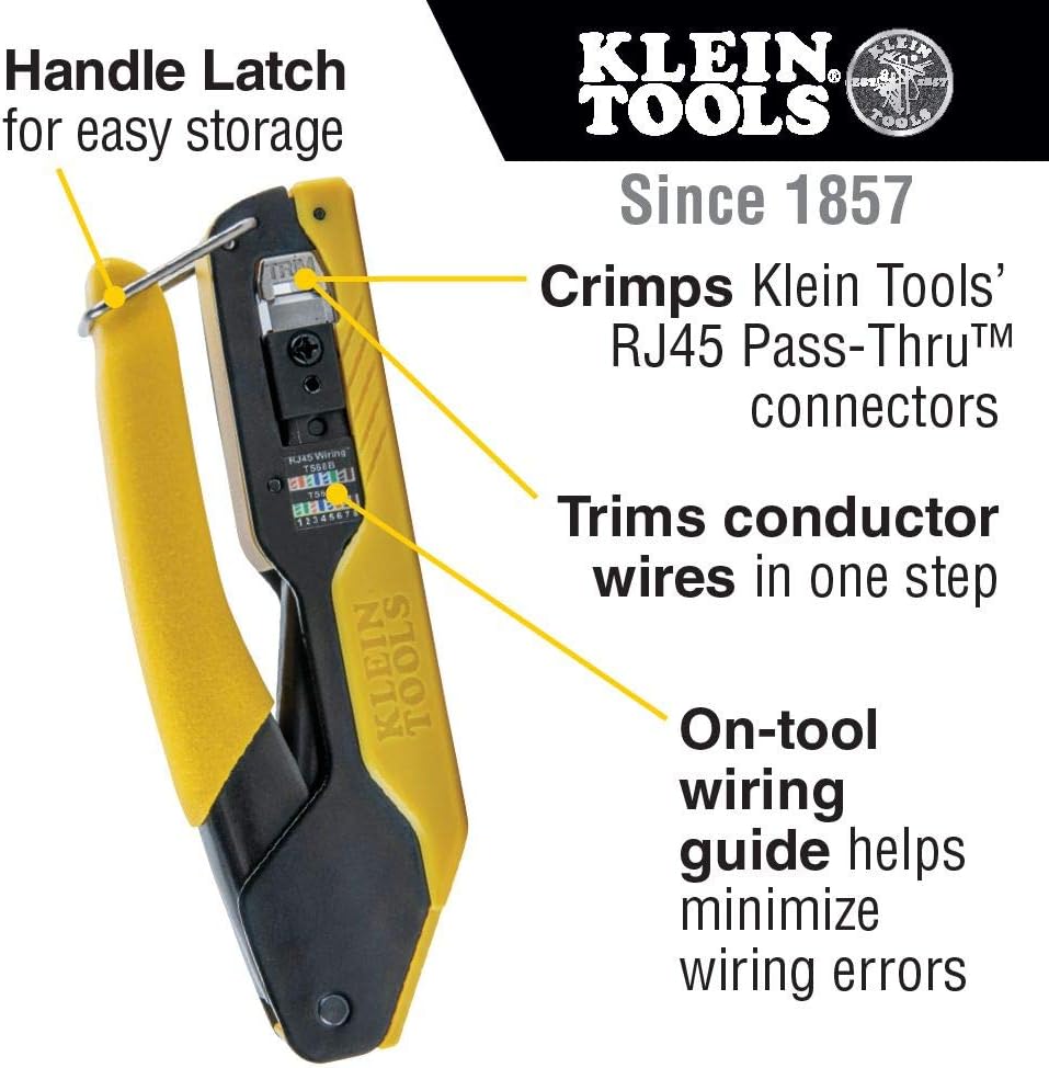 RJ45 Ethernet Cable Tester and Crimper Kit with Connectors for Cat5e / Cat6 E359