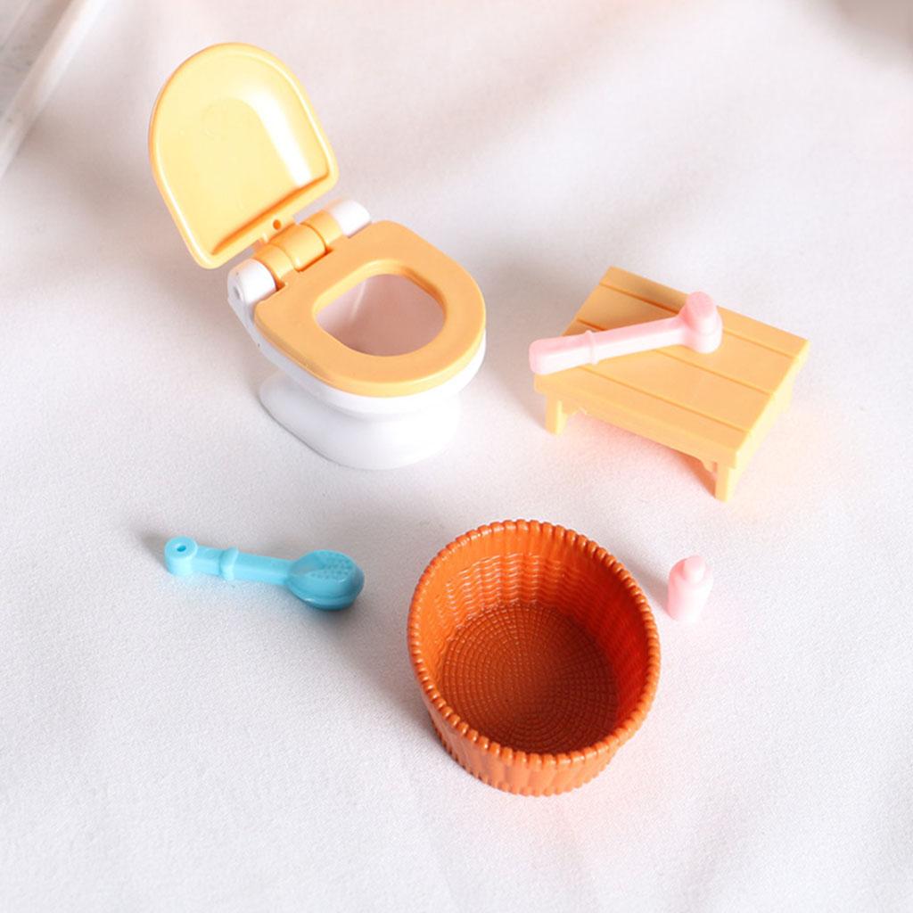 1:12 Dollhouse Modern Bathroom Bathtub Toilet Miniatures Y871