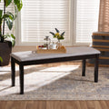 Grey Fabric Upholstered Wood Dining Bench I2208