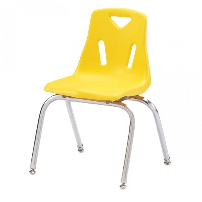 16x22 Stacking Chairs with Chrome-Plated Legs - Set of 6 F2197