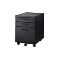 Black File Cabinet with Lock System and Caster Support X6710