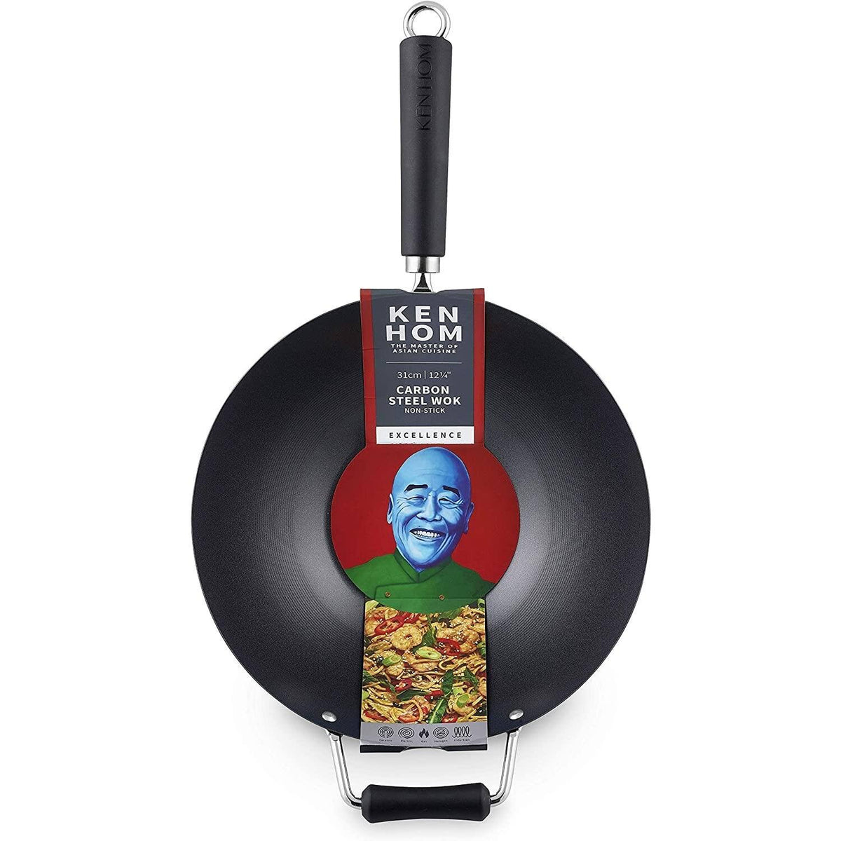 Non Stick Carbon Steel Wok 31cm A820