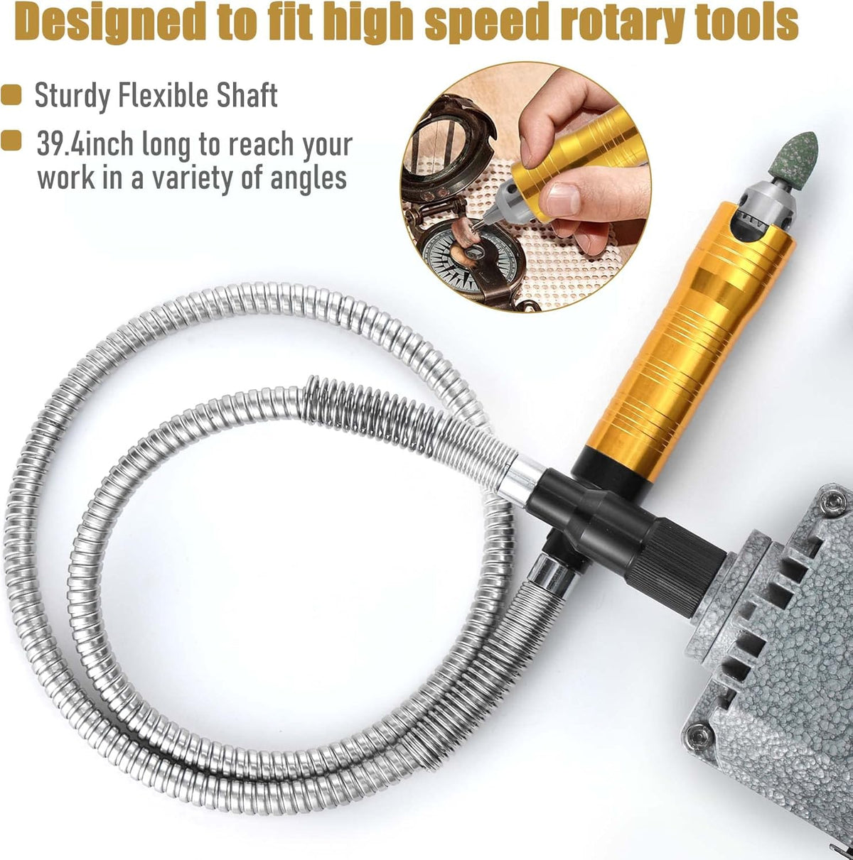 Flex Shaft Rotary Tool 1000W 30000RPM with Foot Pedal Control G1410