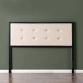 Twin Taupe Upholstered Metal Headboard N46211
