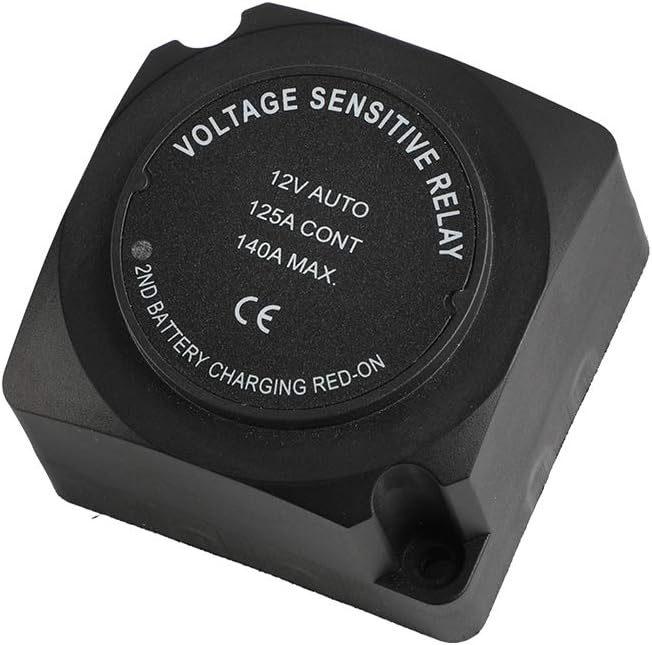 12V 140Amp Voltage Sensitive Relay & Wiring Cable Kit I937