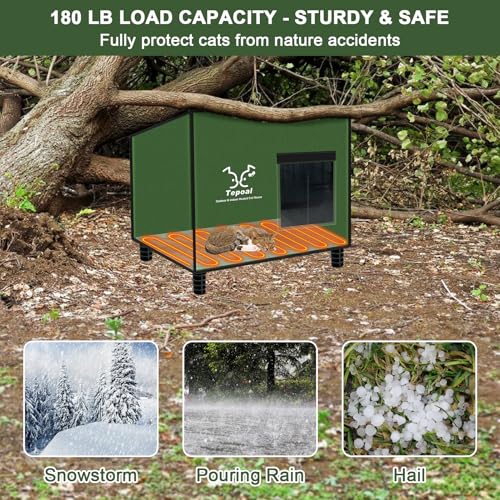 Heated Outdoor Cat House 20x16x20 in J715578