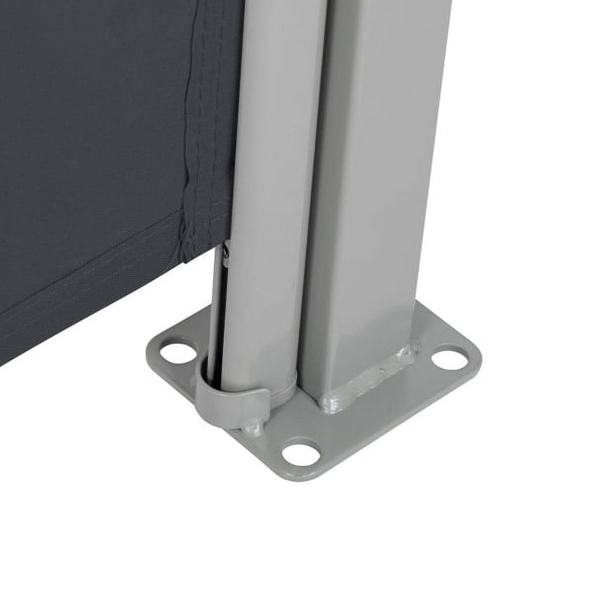 Outdoor Aluminum Handle Shed Partition Windshield Canopy Dark Gray E99533