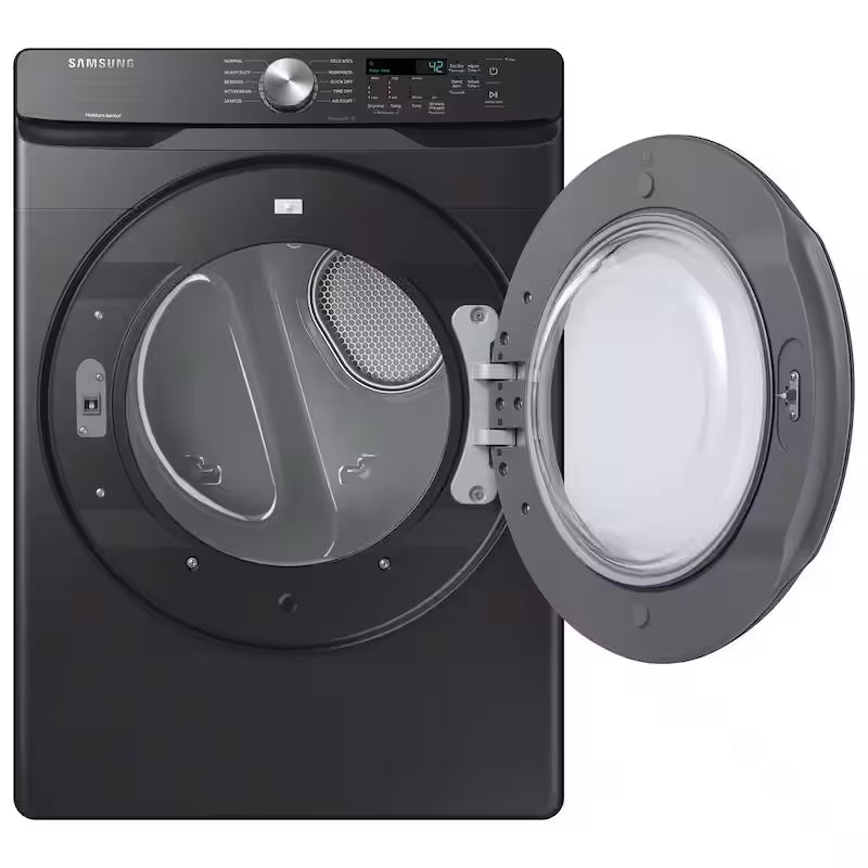 7.5 cu. ft. Stackable Vented Electric Dryer with Sensor Dry in Brushed Black W977