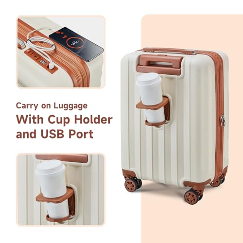 4 Piece Hardside Expandable Luggage Set with Spinner Wheels TSA Lock R70841