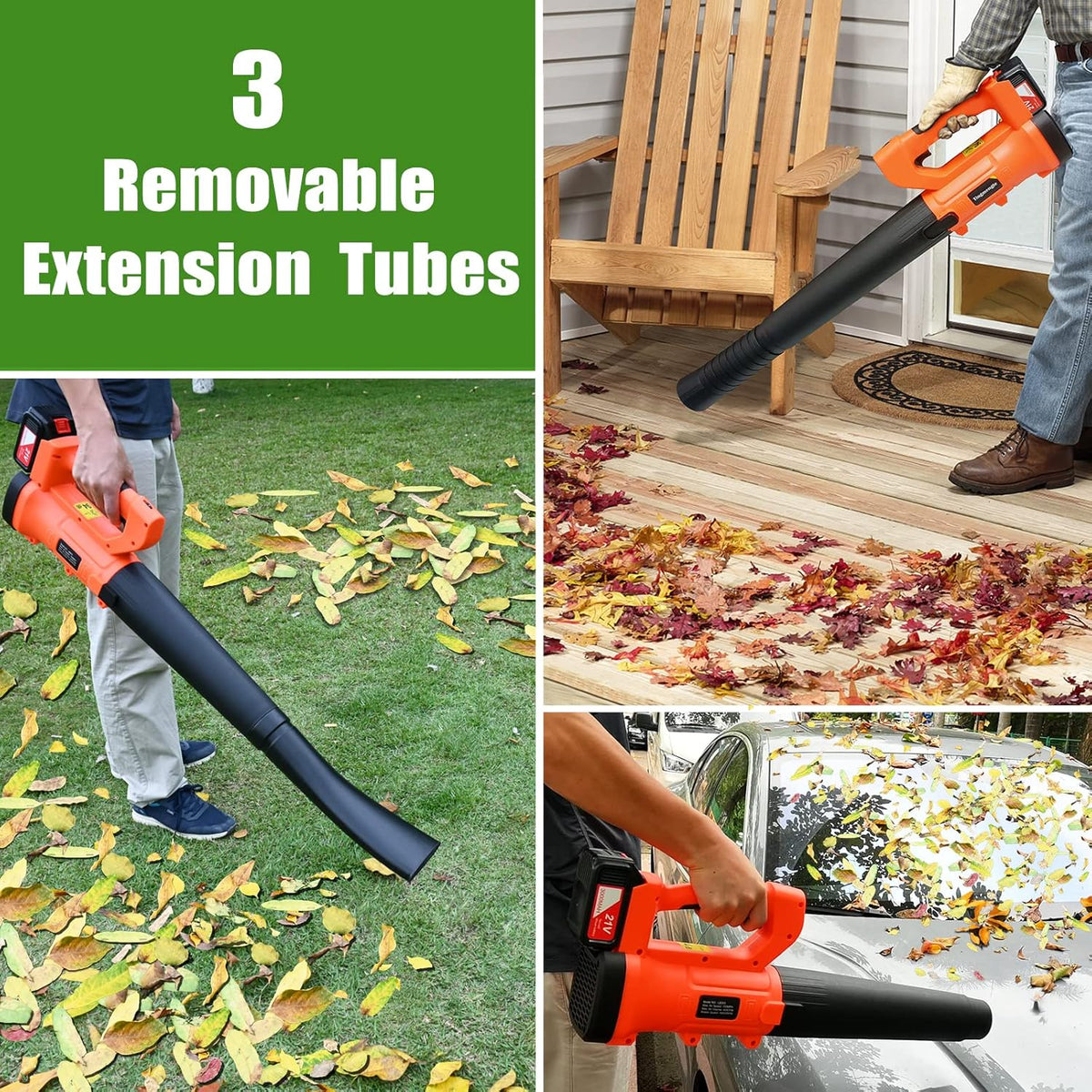 Cordless 400 CFM 150 MPH Electric Leaf Blower with Battery & Charger F2113
