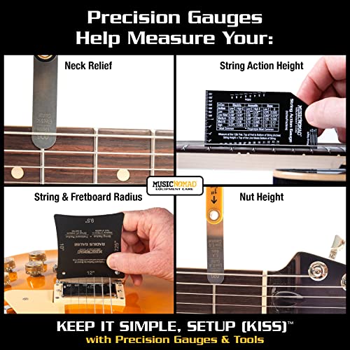 Precision 6 pc. Guitar Setup Gauge Tool Set with Storage Case N84579