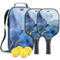 USAPA Approved Graphite Carbon Face Pickleball Paddles Set of 2 I9426