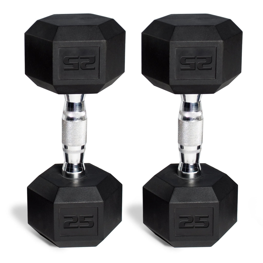 150lb Rubber Hex Dumbbell Set F54140