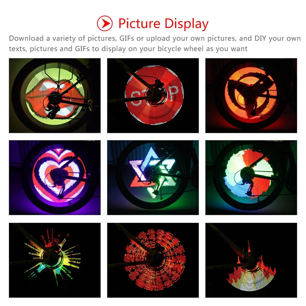 Rechargeable Bike Spoke Wheel Light with 64 LEDs B9433