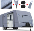Waterproof Travel Trailer RV Cover with 4 Gutter Spout Covers H58979
