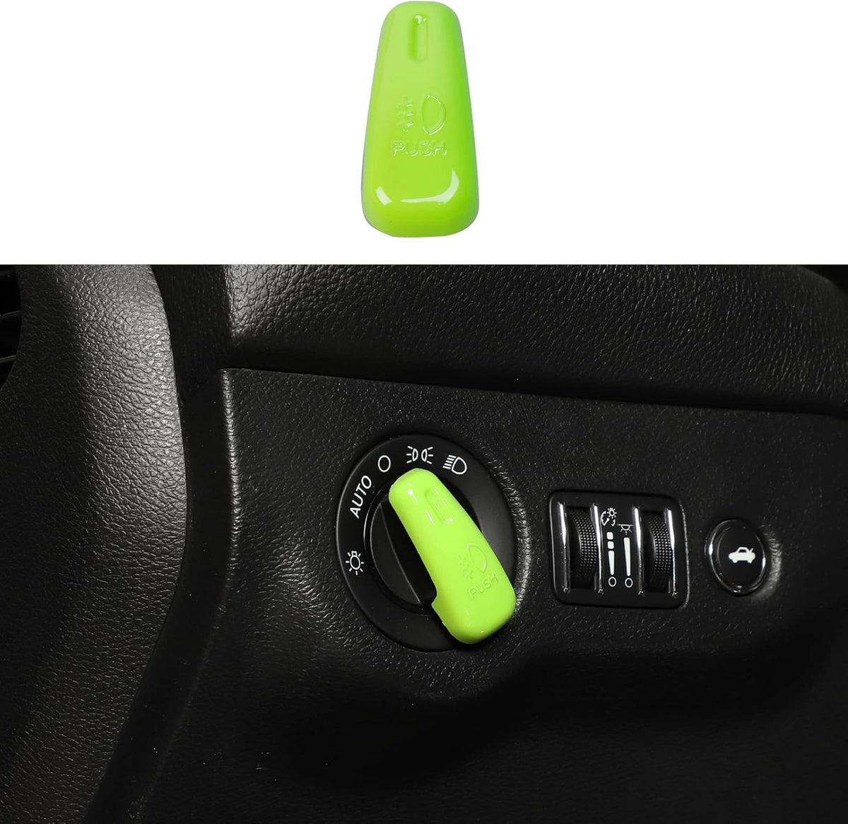 Headlight Control Switch Knob Cover Trim (Red) N368