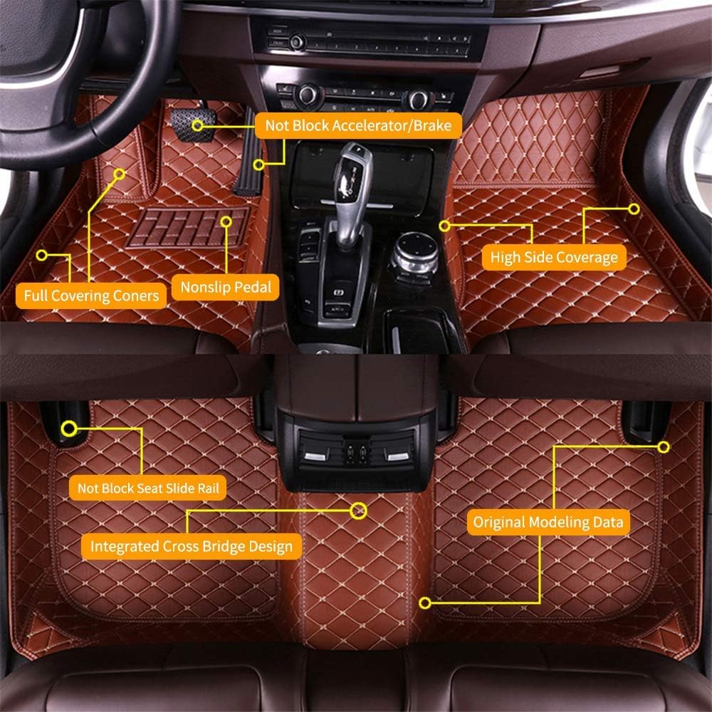 Custom Car Floor Mats Waterproof Anti-Skid Leather Full Coverage Set W7858
