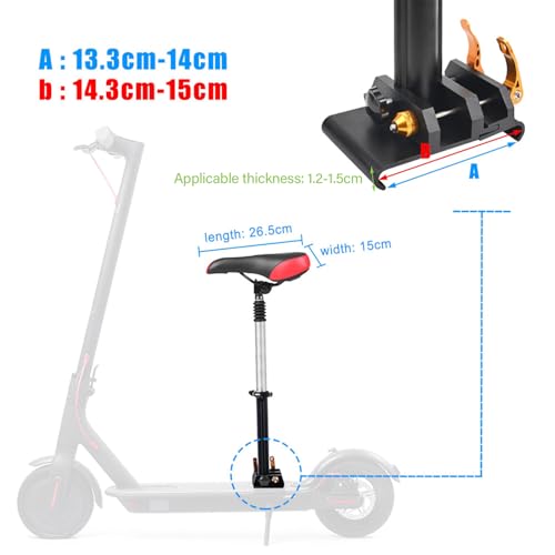 Foldable Adjustable Electric Scooter Seat U861