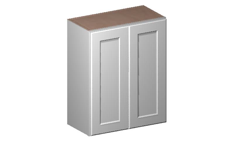 White 2 Doors 2 Shelves Wall Cabinet High-Density Fiberboard U384