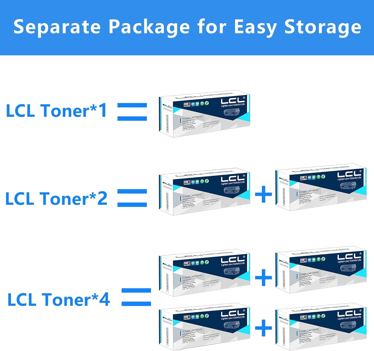 4-Pack Toner Cartridge Bk Cyan Magenta Yellow I70098