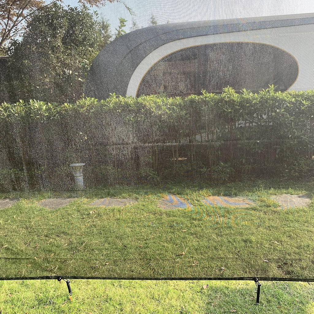 7' X 15' Black Mesh Awning Sun Shade Screen P4443