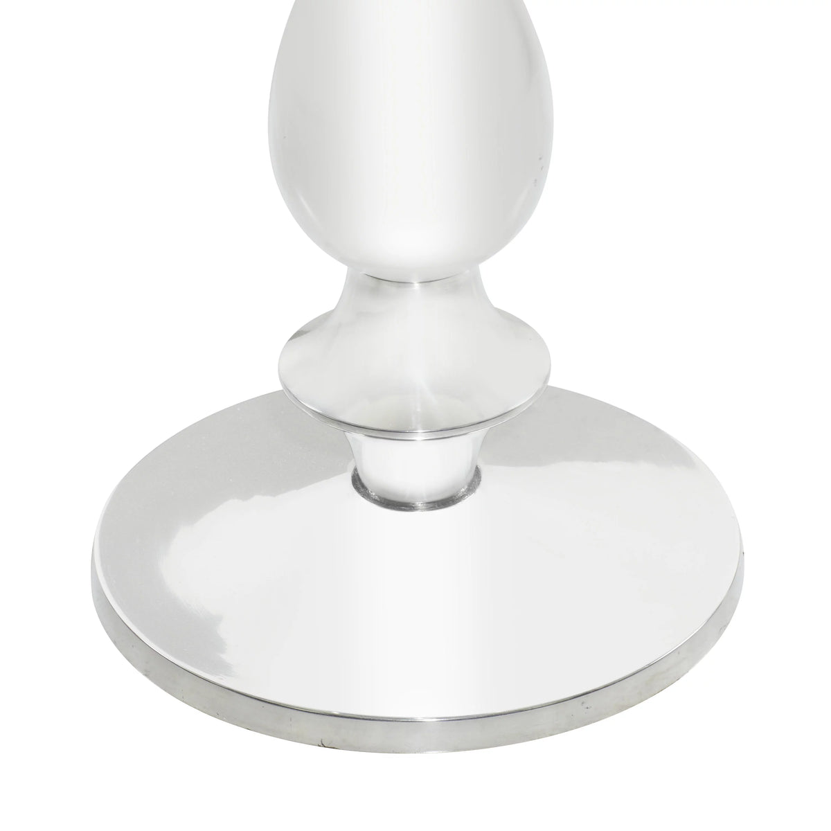 20" x 24" White Marble Accent Table with Silver Aluminium Base H605
