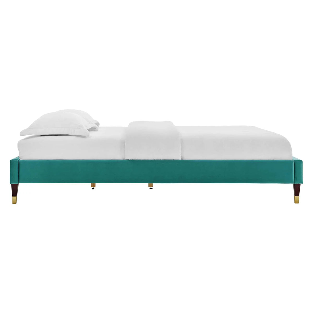 Teal Twin Performance Velvet Platform Bed Frame N927