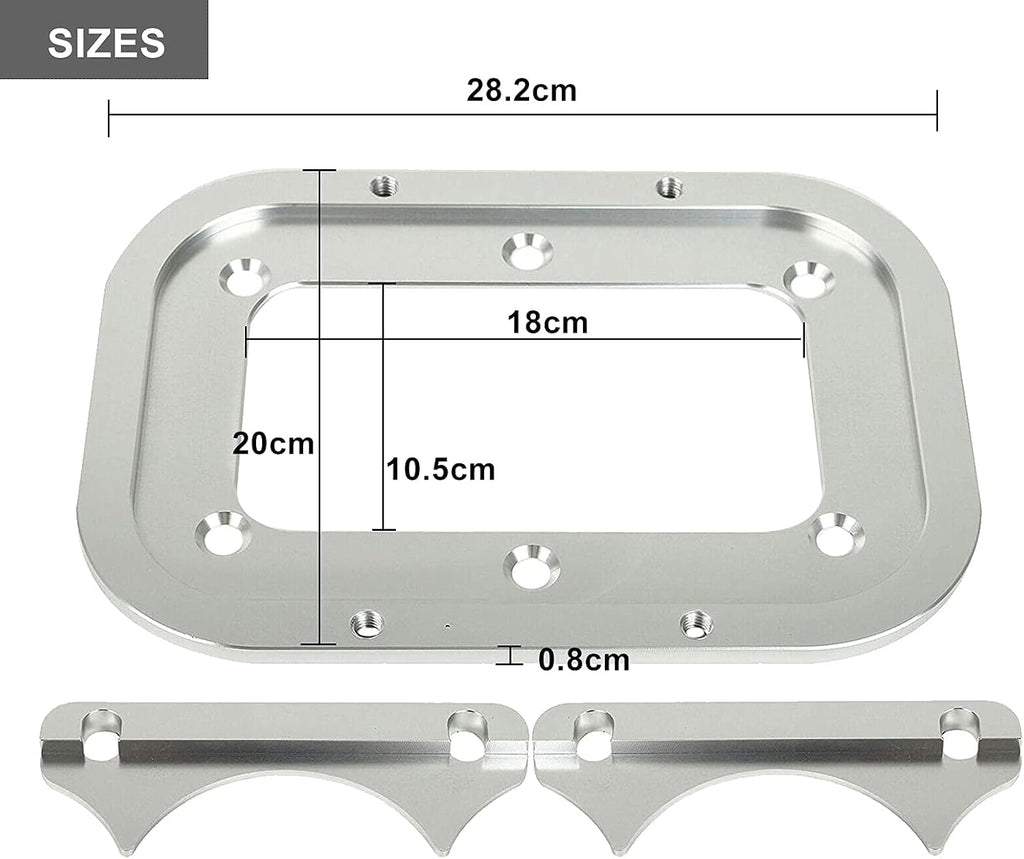 Red Yellow Blue Billet Aluminum Battery Tray Pack of 2 J9888