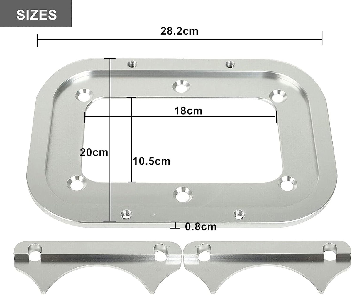 Red Yellow Blue Billet Aluminum Battery Tray Pack of 2 J9888