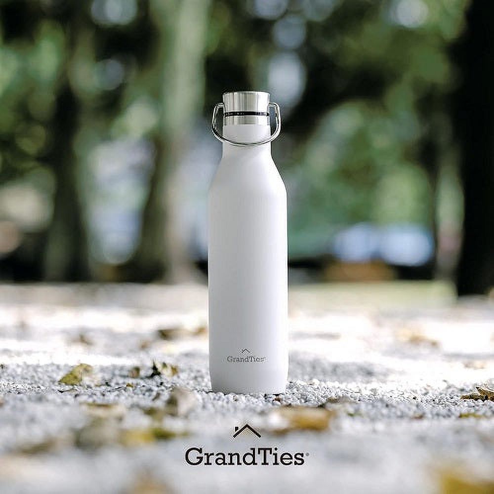 21oz Stainless Steel Water Bottle with 2 Lids C5053
