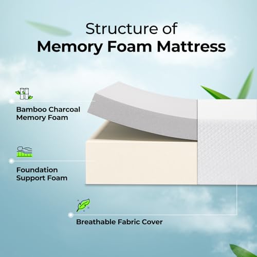 Twin 8 Inch Gel Memory Foam Mattress with Waterproof Protector E2254