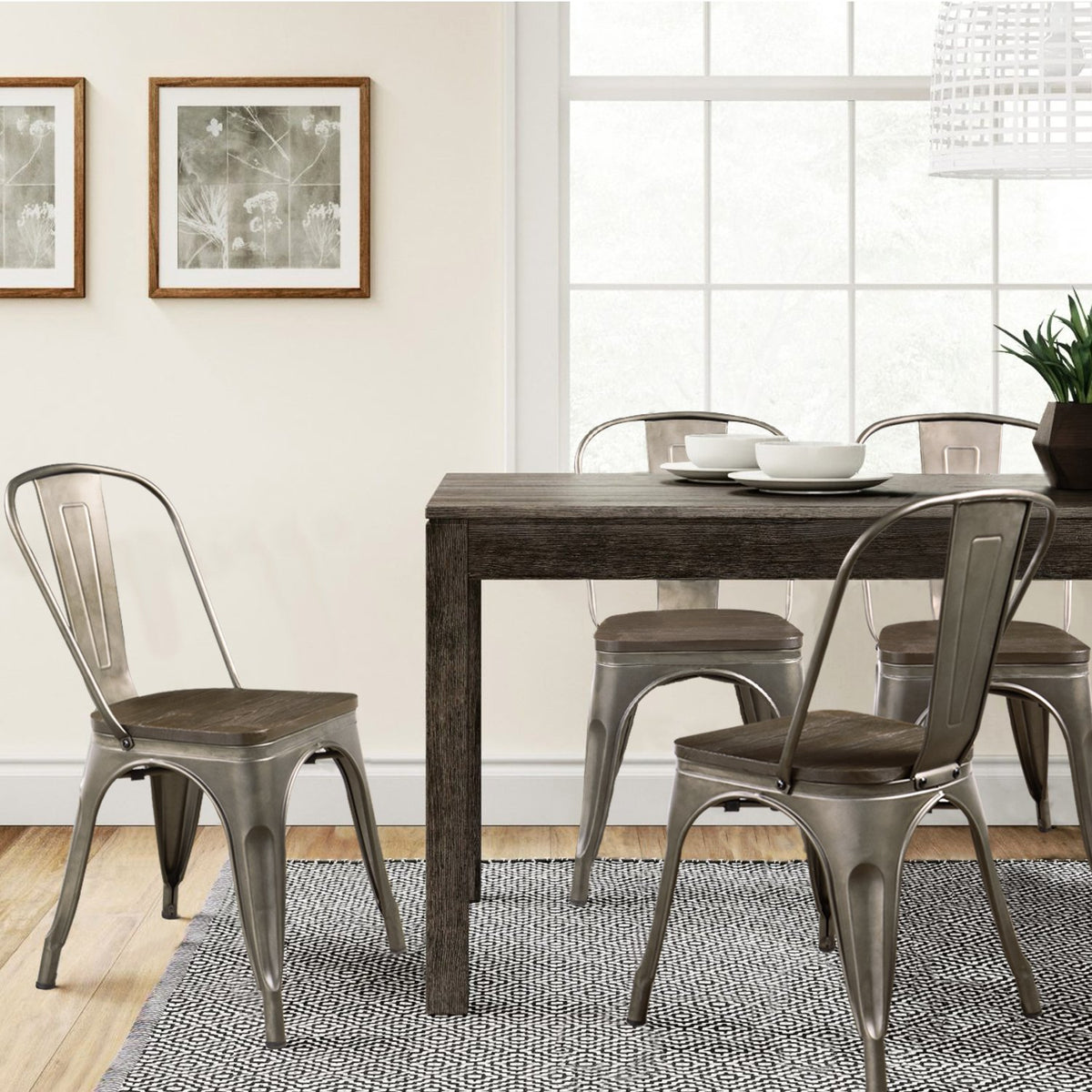 Set of 4 Metal Dining Chair R89705