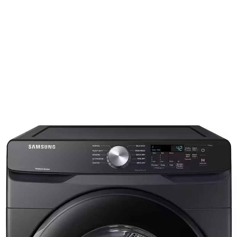 7.5 cu. ft. Stackable Vented Electric Dryer with Sensor Dry in Brushed Black W977