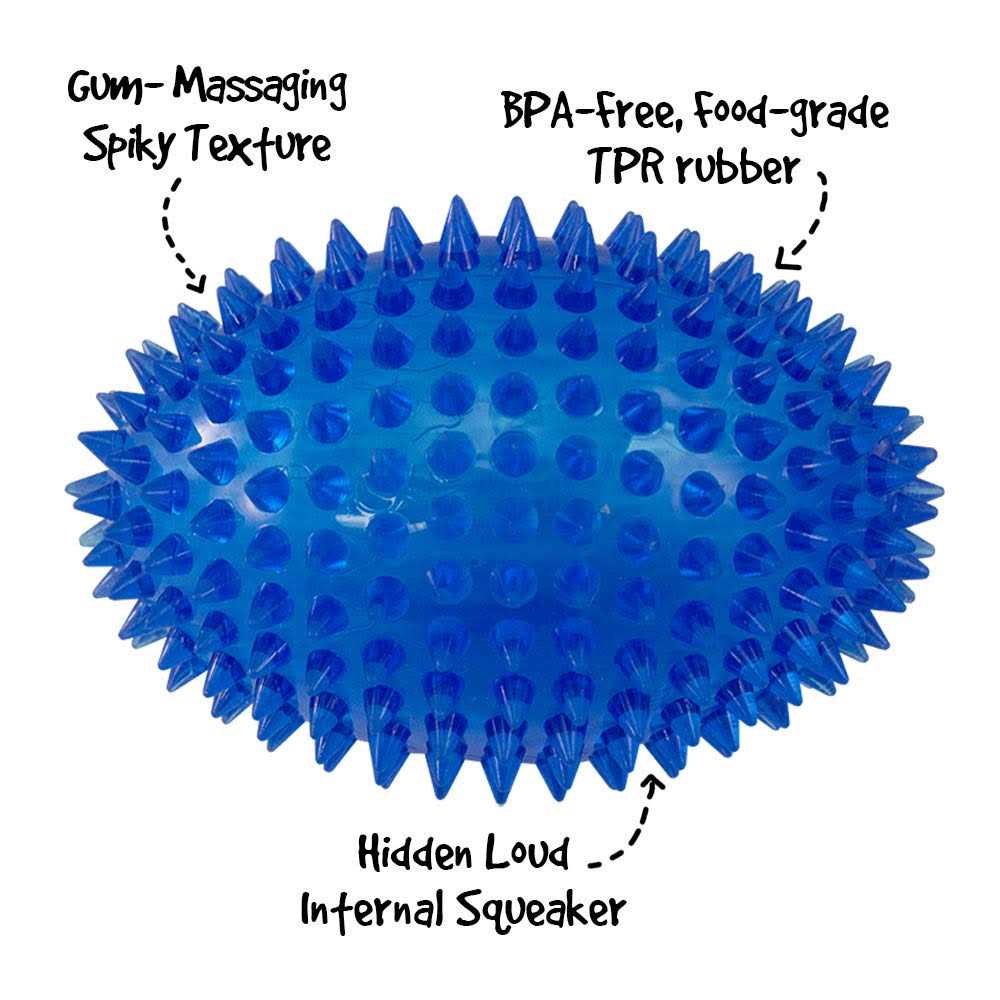 4.5” Spiky Squeaker Football Dog Toy E730109
