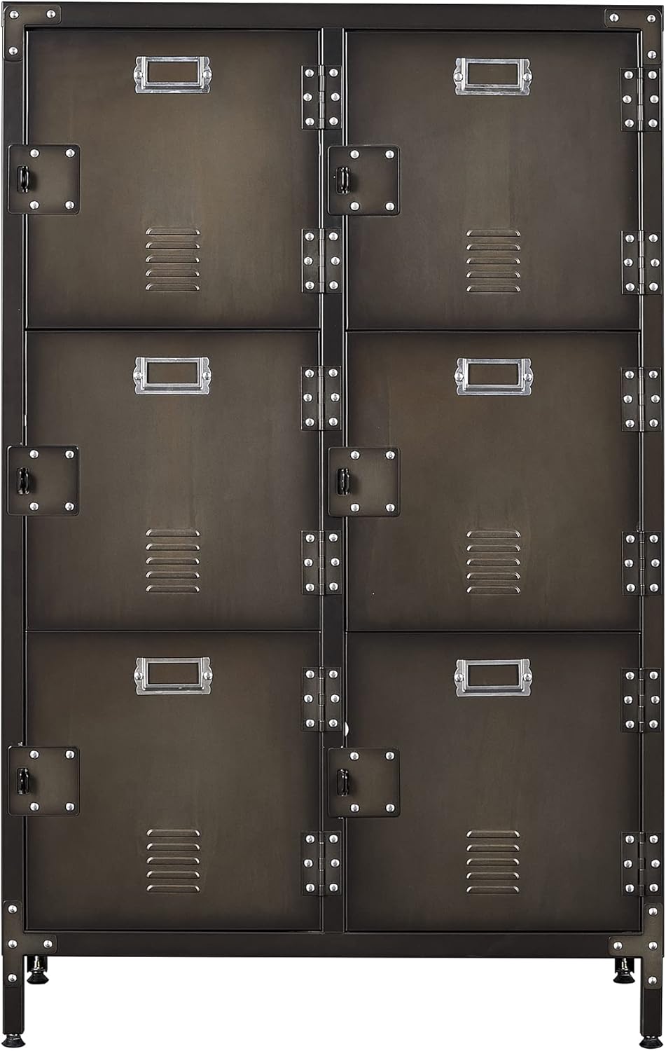 Metal Storage Cabinet with 4 Doors, 47 Height Steel Cabinet with Lockable Doors Z34016