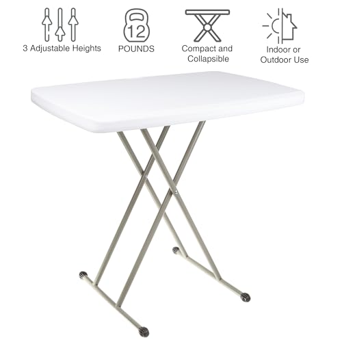 White Lightweight Portable Folding Table X544