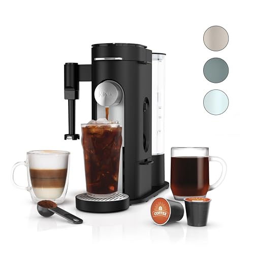 Sage Green Single-Serve Coffee Maker with Built-In Milk Frother P8057