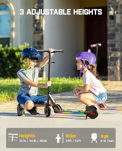 Electric Scooter, Adjustable Handlebar Height, 5 Miles Range, 3 Speed Mode B8510